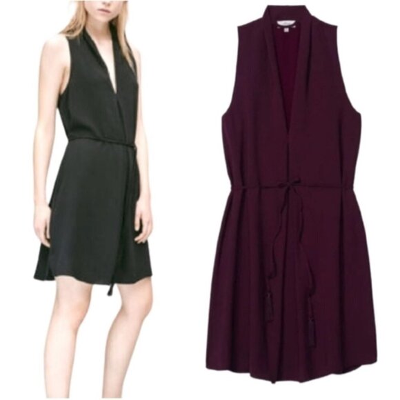 Aritzia Dresses & Skirts - ARITZIA WILFRED Monge Burgundy Dress Women's Size XXS